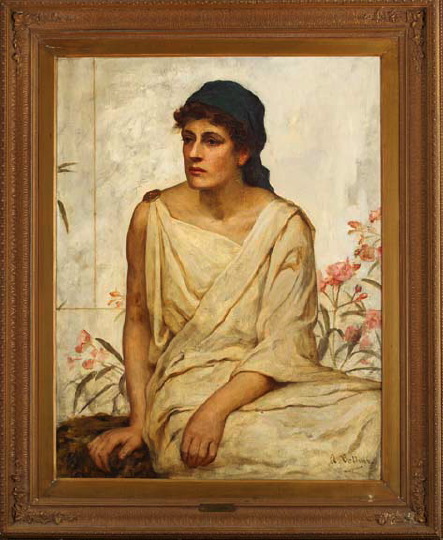 Appraisal: Archibald Collins British - Portrait of a Lady Seated Wearing