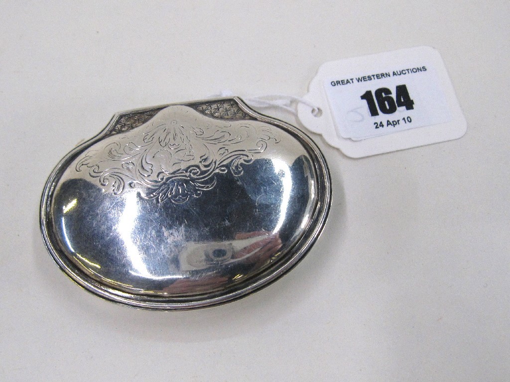 Appraisal: George II silver snuff vesta box London