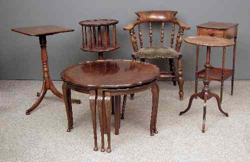 Appraisal: A George IV mahogany bedside table the top with rounded