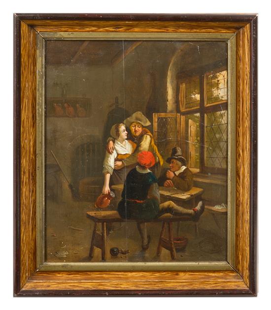 Appraisal: Sale Lot Artist Unknown th Century Jolly Tavern Scene oil