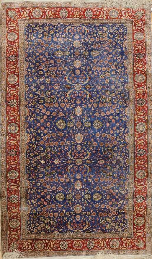 Appraisal: PERSIAN SILK RUG Woven with an all over field of