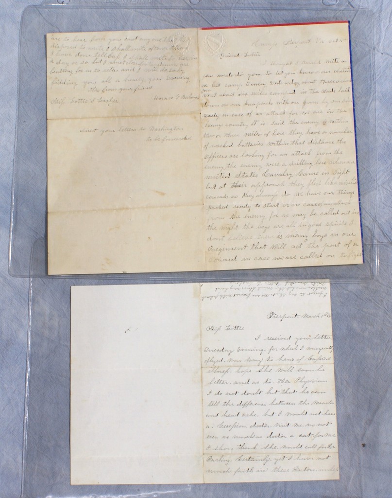 Appraisal: Civil War Letters by Horace G Babcock th regiment PA