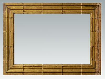 Appraisal: Foster Brothers frame carved and gilt wood stepped frame brass