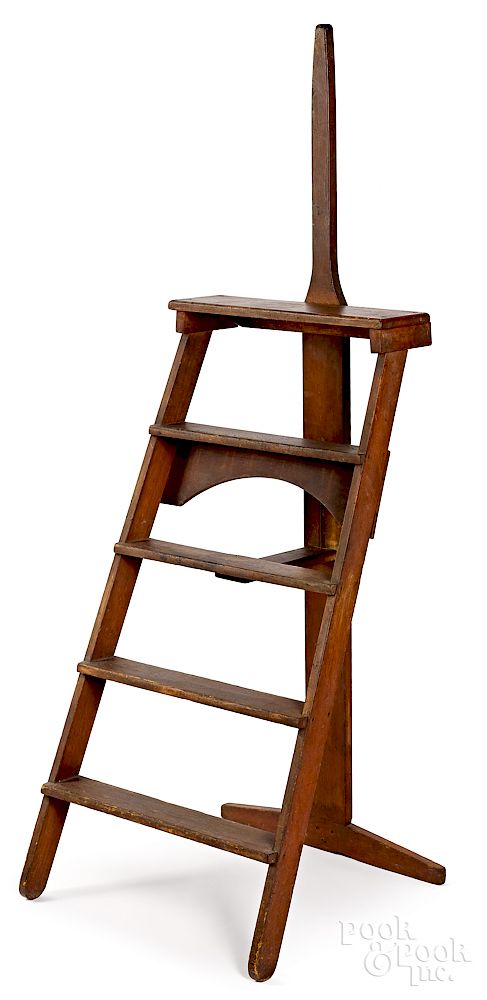 Appraisal: Rare Mt Lebanon New York Shaker folding ladder Exclusive on