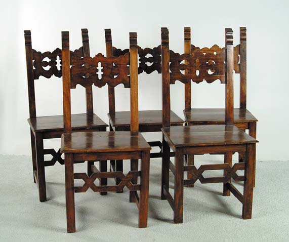 Appraisal: SET OF ELEVEN EUROPEAN STYLE DINING CHAIRS Early form with