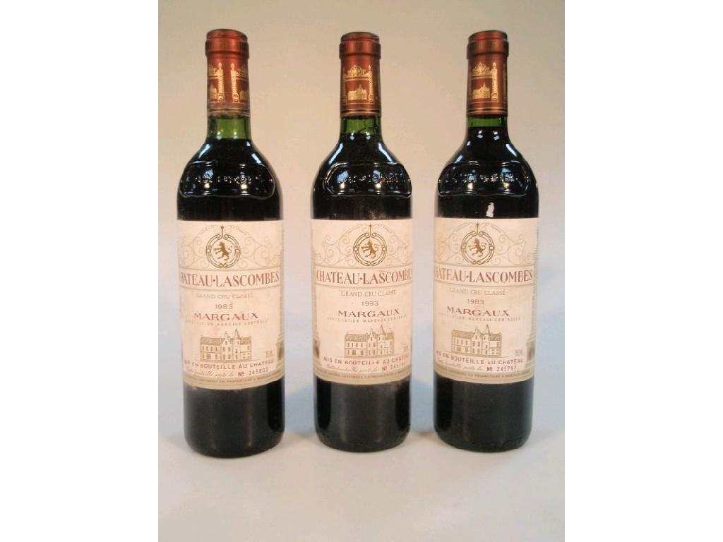 Appraisal: Three bottles of Chateau Lascombes Grand Cru Classe Margot