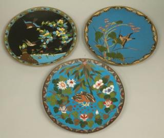 Appraisal: pc Champleve Asian Enamel Charger Plates All wi pc Champleve