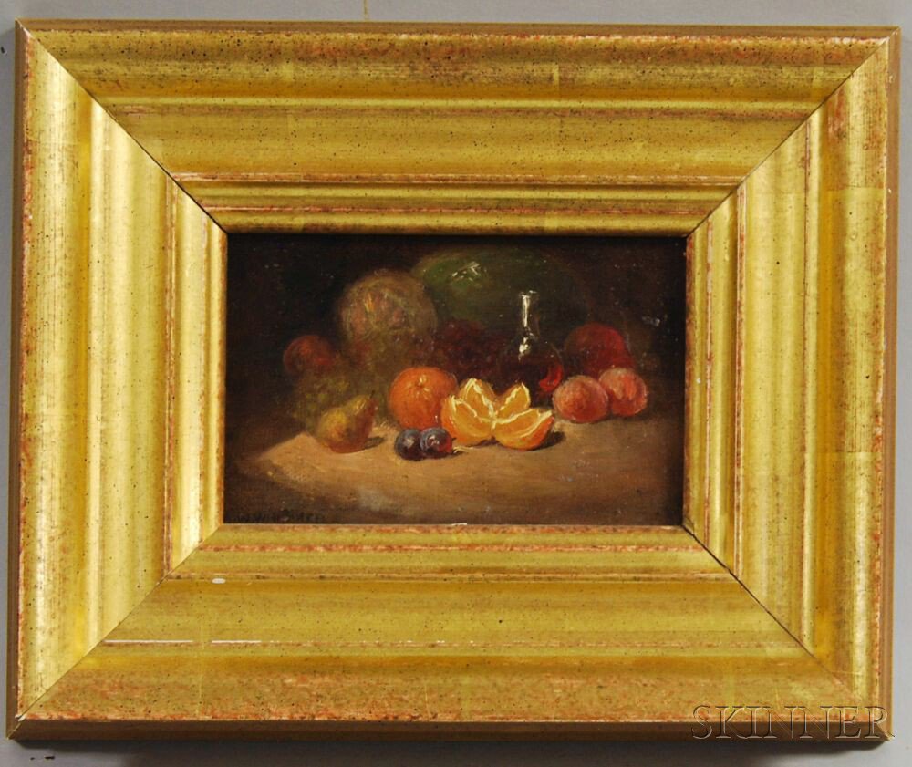 Appraisal: George William Whitaker American - Still Life with Fruit Signed