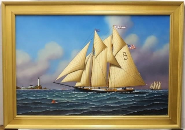 Appraisal: JEROME HOWES BORN NY MA VT OIL PAINTINGON BOARD DEPICTING