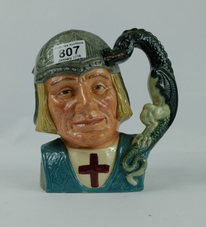 Appraisal: Royal Doulton large character jug St George D