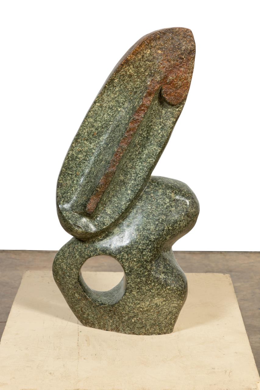 Appraisal: CHIRAMBADARE GREEN SHONA STONE SCULPTURE Raymond Chirambadare Zimbabwe th c