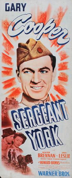 Appraisal: Sergeant York Warner Bros insert condition B- x in