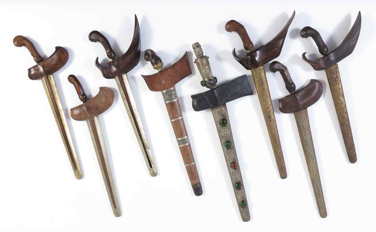 Appraisal: COLLECTION OF KERIS KRIS DAGGERS To include keris or kris