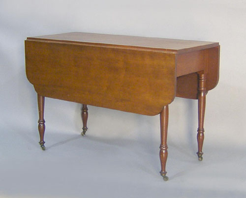 Appraisal: Sheraton cherry drop leaf table h w d