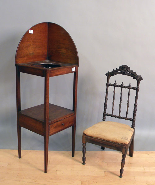 Appraisal: English mahogany basin stand ca together with a child's Victorian