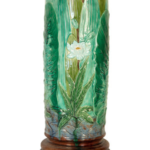 Appraisal: An English Majolica Umbrella Stand th Century Height x inches