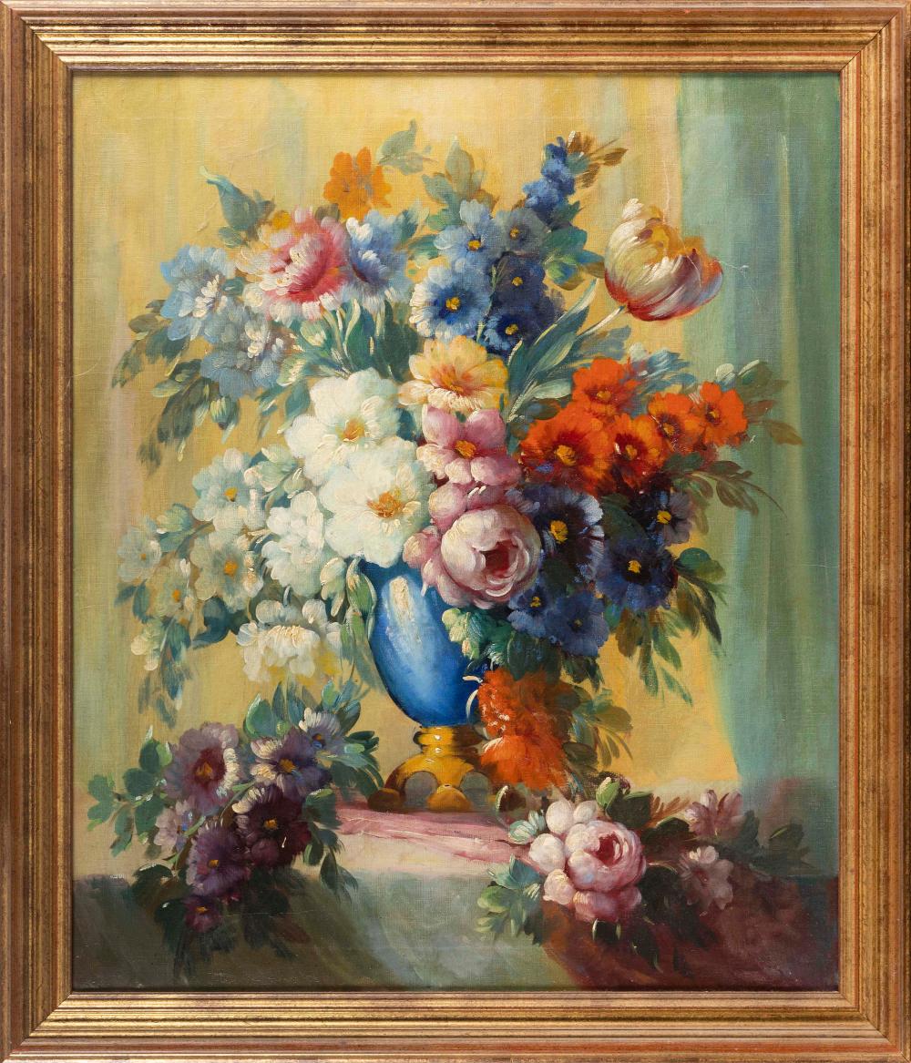 Appraisal: AMERICAN SCHOOL TH CENTURY STILL LIFE OF FLOWERS IN A