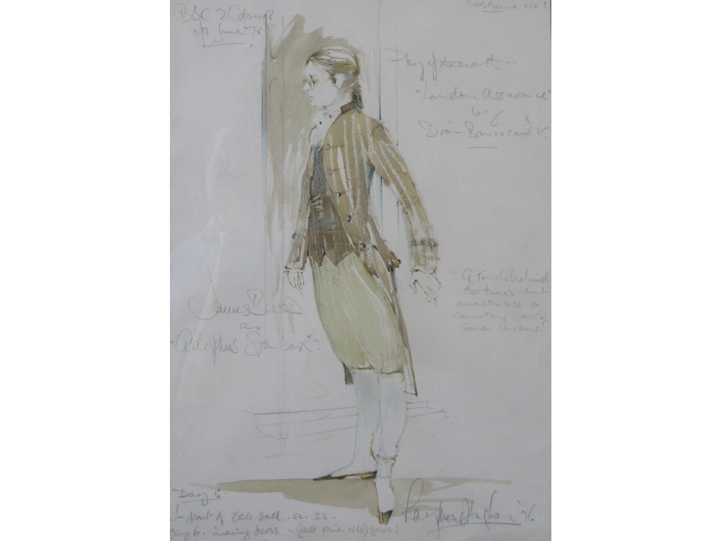 Appraisal: RAYMOND HUGHES Costume study depicting James Bree as Adolphus Spanker