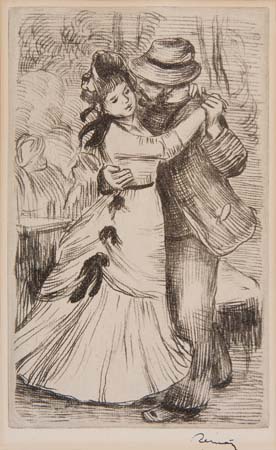 Appraisal: PIERRE-AUGUSTE RENOIR La Danse la Campagne e planche Soft-ground etching