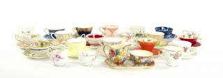 Appraisal: A COLLECTION OF SIXTEEN ENGLISH PORCELAIN TEACUPS AND SAUCERS A