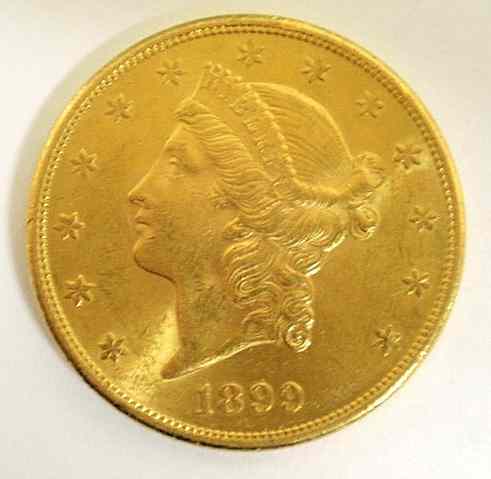 Appraisal: S Liberty double eagle twenty-dollar gold coin brilliant uncirculated