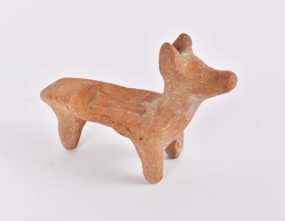 Appraisal: TERRA COTTA BENCH IN THE FORM OF A JACKELProbably Hellenistic