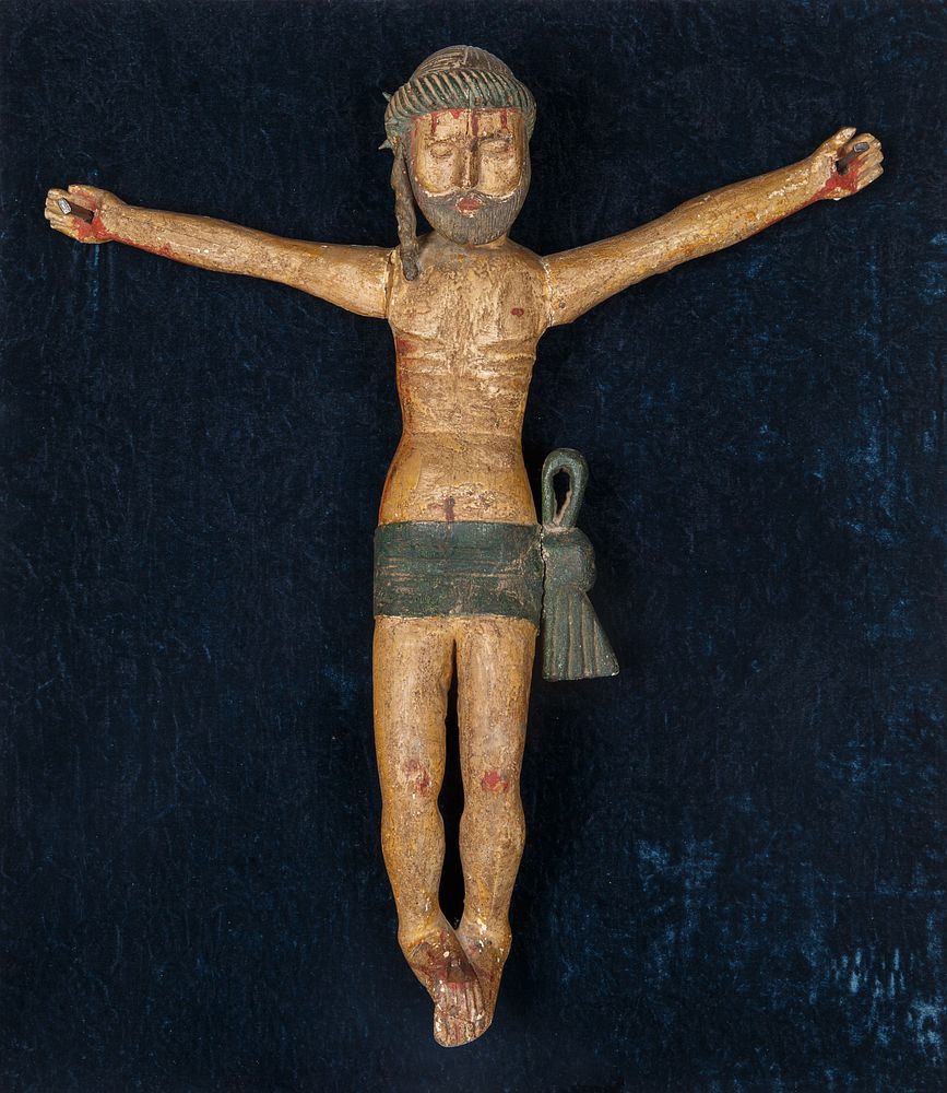 Appraisal: A SPANISH POLYCHROME CHRIST SANTO A SPANISH POLYCHROME CHRIST SANTO