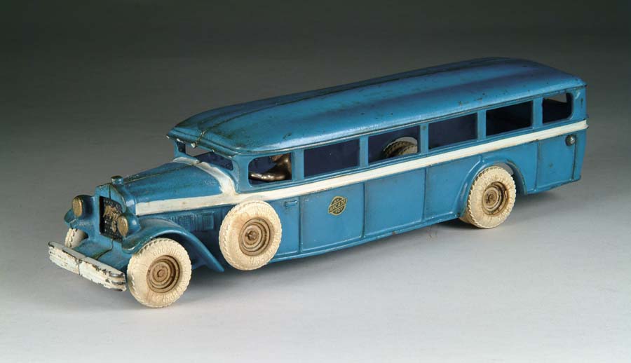 Appraisal: EXTREMELY RARE WHITE BUS This rare toy made by Arcade