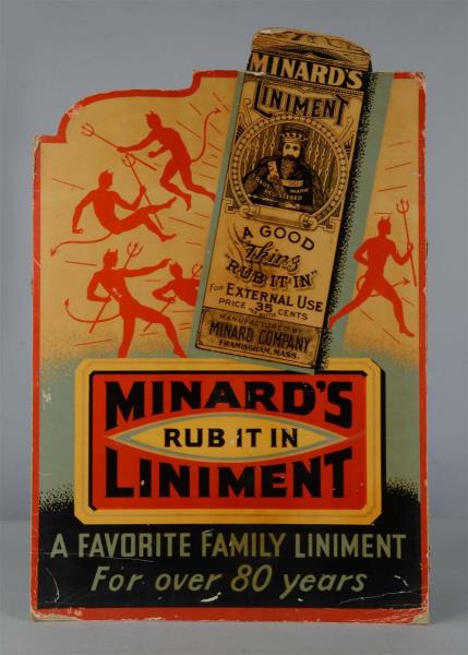 Appraisal: Minard's Liniment Die Cut Cardboard Lithograph Reads A Good Thing