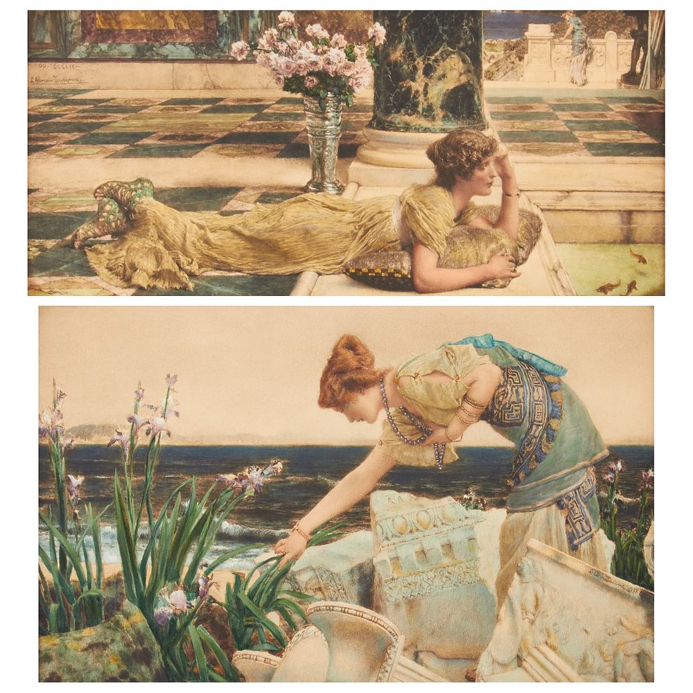 Appraisal: Grp Alma Tadema Victorian English Color Lithographs Sir Lawrence Alma-Tadema