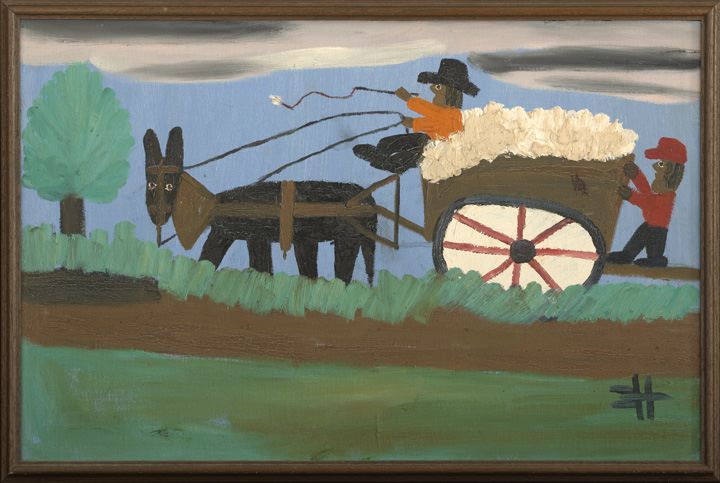 Appraisal: Clementine Hunter American Louisiana - Hauling Cotton oil on canvas