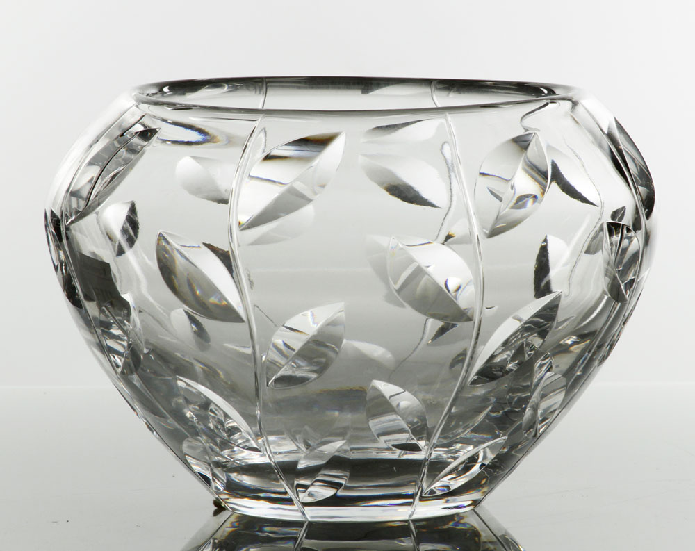 Appraisal: - Orrefors Crystal Floral Vase Orrefors crystal floral vase -