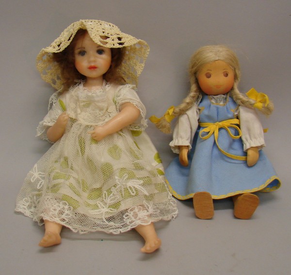 Appraisal: Lot of dolls Carlo Schneling ' doll Wax like material