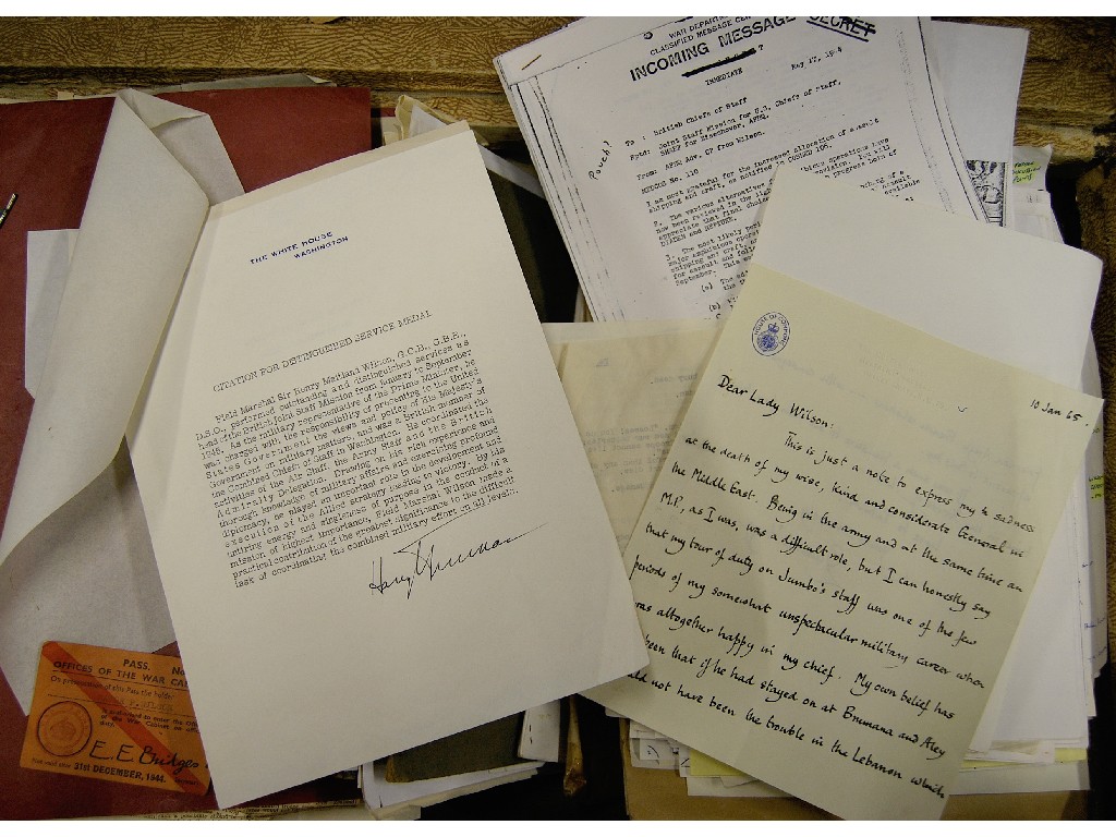 Appraisal: A large quantity of documents and letters relating to Field