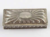 Appraisal: A late Victorian silver ring box with embossed and punched