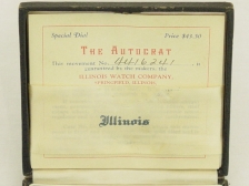 Appraisal: PW s- Illinois Autocrat J S with box and a