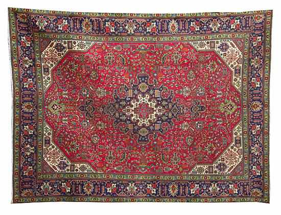 Appraisal: Persian Tabriz carpet ' '' x ' ''