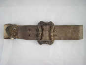 Appraisal: A lady's wide silver belt the buckle with Indian scene