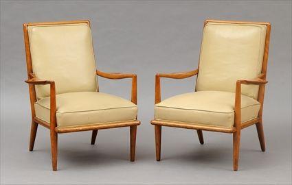 Appraisal: Pair of Mid- th-Century Modern Armchairs x x in