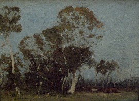 Appraisal: Sydney Long - Bush Pastoral oil on canvas on board