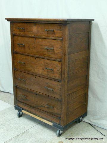 Appraisal: Antique American Oak Drawer Chest of Drawers - Solid American