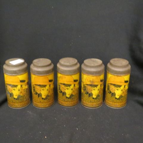 Appraisal: Art Deco Tin Spice Cannisters