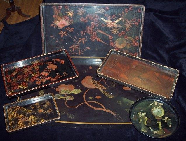 Appraisal: Sundry Japanese lacquer and marquetry trays