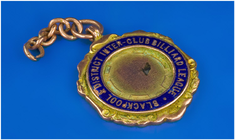 Appraisal: ct Gold Medal Hallmarked grammes in weight Inter-club billiard league