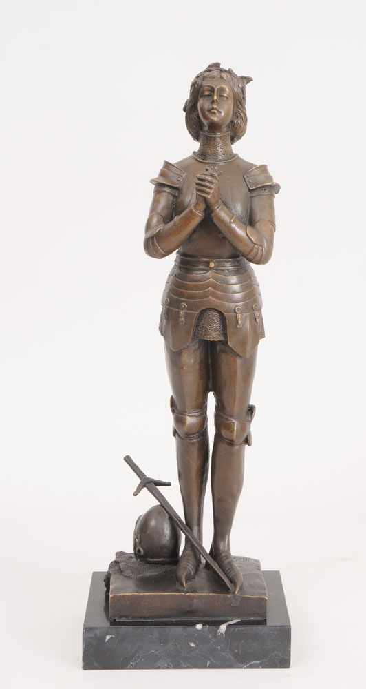 Appraisal: AFTER MARIUS MERCIR JEANNE D'ARC Bronze signature stamped behins figure