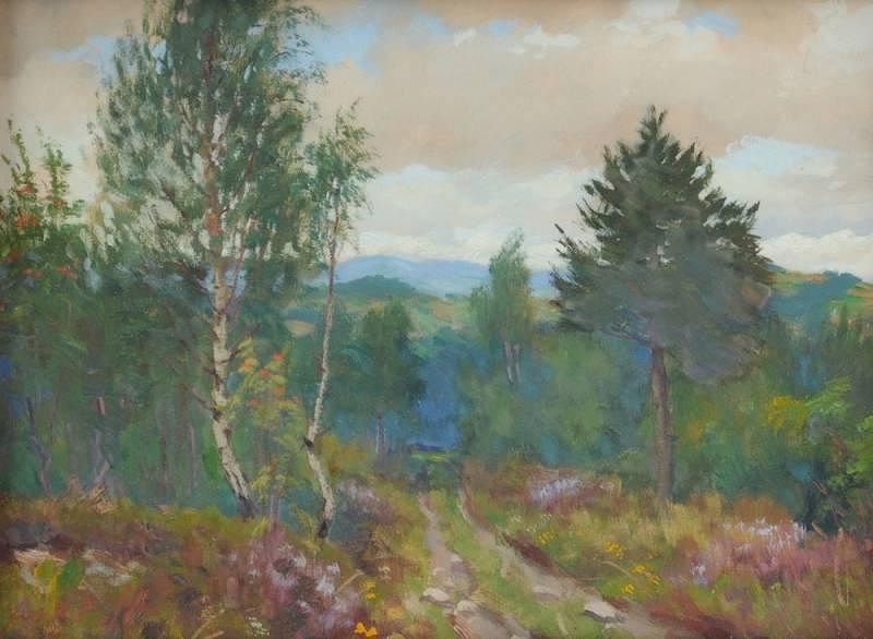 Appraisal: FRANTISEK DANEK-SEDLACEK Czech - A PAINTING Birch Tree FRANTISEK DANEK-SEDLACEK