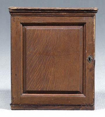 Appraisal: Early English oak spice cabinet oak throughout with dovetailed case