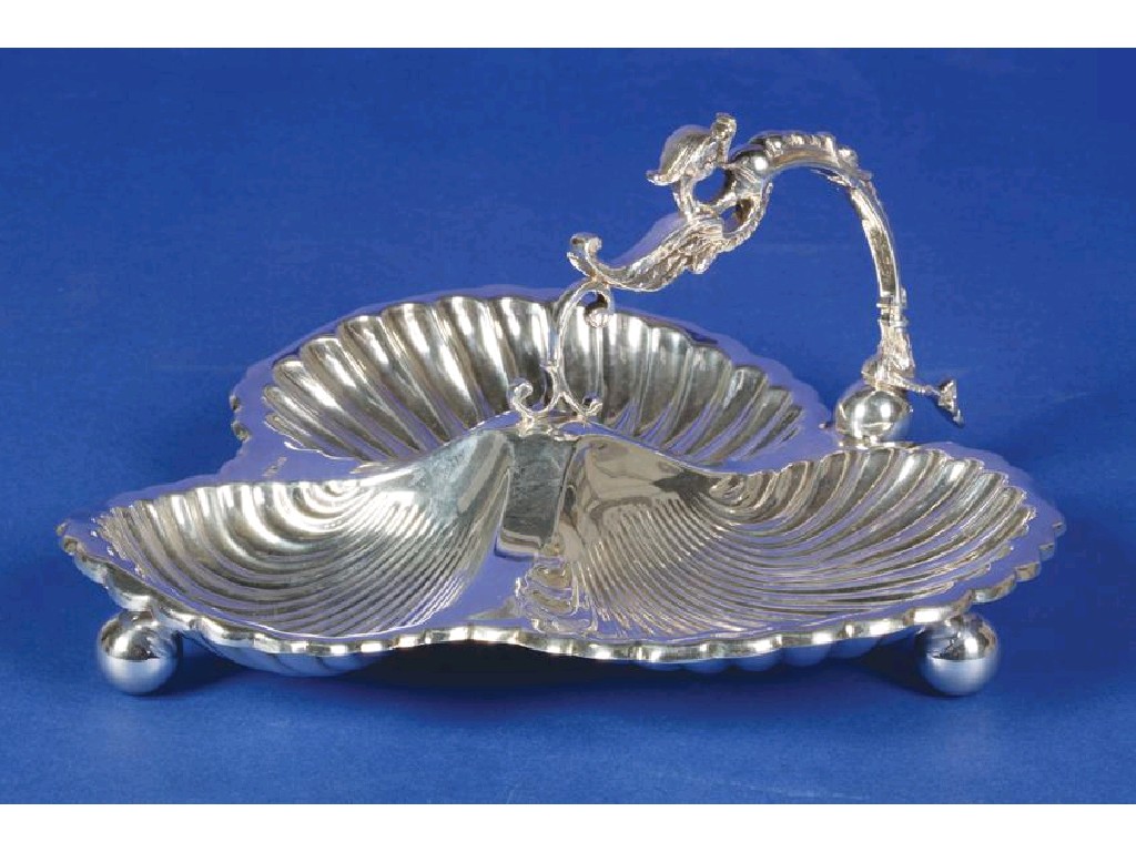 Appraisal: A LATE VICTORIAN HORS D'OEUVRE DISH of clover-leaf form with