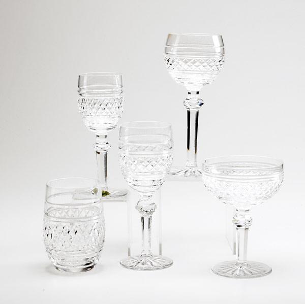 Appraisal: WATERFORD Thirty-one pieces of crystal stemware includes tumblers water glasses