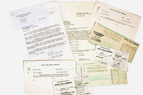 Appraisal: A Marilyn Monroe set of documents relating to her loans